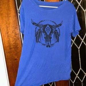 Blue western t shirt size medium